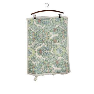 Pottery Barn Standard Pillow Cover Sham Pastel Floral Popcorn Quilted Blue Green